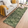 thumbnail image 1 of 2'x6' Rug Runners for Hallways Kitchen, Vintage Green Yellow Non Slip Entryway Beside Floor Carpet Runner, Southwestern Geometric Abstract Art Washable Laundry Room Bedroom Throw Rugs Mat, 1 of 8