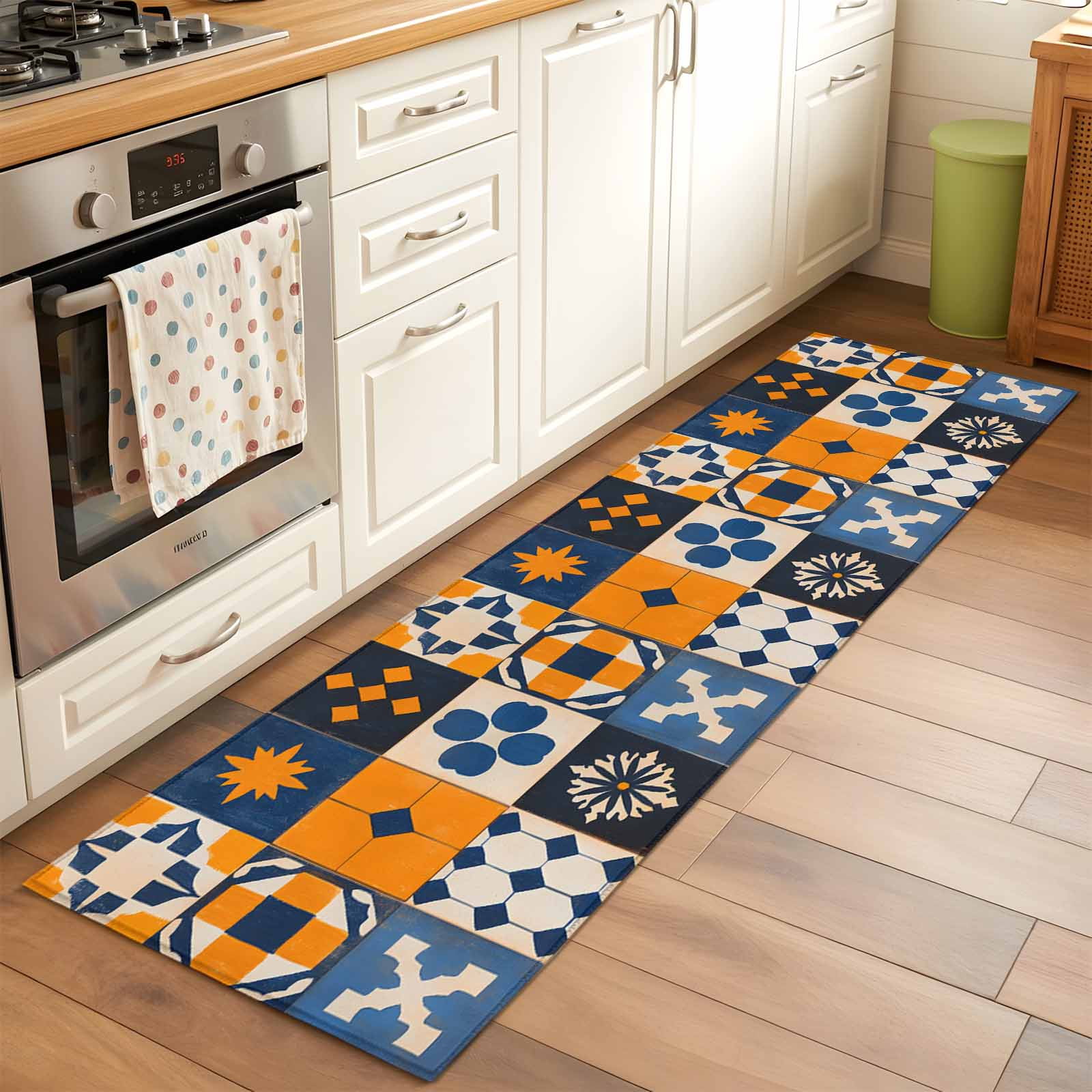 2'x6' Rug Runners for Hallways Kitchen, Vintage Plaid Non Slip Entryway ...