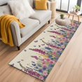 thumbnail image 1 of 2'x6' Rug Runners for Hallways Kitchen, Watercolor Flowers Non Slip Entryway Beside Floor Carpet Runner, Retro Botanical Blooms Floral Butterfly Laundry Room Bedroom Throw Rugs Mat for Family Pet, 1 of 8