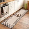 thumbnail image 1 of 2'x6' Rug Runners for Hallways Kitchen, Western Texas Star Vintage Non Slip Entryway Beside Floor Carpet Runner, Rustic Wreath Black Beige Plaid Laundry Room Bedroom Throw Rugs Mat for Family Pet, 1 of 8