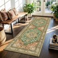 thumbnail image 1 of 2'x6' Runner Rug for Hallway Floor, Yamaziot Rug Carpet Runner with Rubber Backing, Washable Non Slip Rug Runner Vintage Mat for Bedroom, Laundry, Sage Green, 1 of 5
