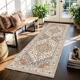 thumbnail image 1 of 2'x6' Runner Rug for Hallway Floor, Yamaziot Rug Carpet Runner with Rubber Backing, Washable Non Slip Rug Runner Vintage Mat for Bedroom, Laundry, Taupe, 1 of 5