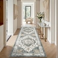thumbnail image 1 of 2'x6' Runner Rug for Hallway, Washable Moroccan Neutral Geometric Low Pile Non-Slip Rug for Kitchen Bedside Laundry, 1 of 10