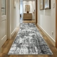 thumbnail image 1 of 2'x6' Runner Rug for Hallway, Washable Small Indoor Rug Neutral Abstract Gray, Low Pile & Stain Resistant Carpet for Kitchen Bedside Laundry, 1 of 10