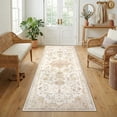 thumbnail image 1 of CHITOOMA 2'x6' Machine-washable Runner Rug for Kitchen, Stain Resistant Non-Shed Carpet, Boho Floral Runner Rug with Non-Slip Backing for Hallway, Entryway, Bedroom, Laundry, Bathroom, 1 of 7