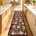 thumbnail image 1 of 2'x8' Floral Runner Rug,Non Slip Washable Boho Hallway Runner Rug with Rubber Backing,Soft Faux Wool Kitchen Runner,Low-Pile Carpet for Bedroom, Entrance, 1 of 7
