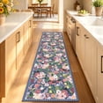 thumbnail image 1 of 2'x8' Floral Runner Rug,Non Slip Washable Boho Hallway Runner Rug with Rubber Backing,Soft Faux Wool Kitchen Runner,Low-Pile Carpet for Bedroom, Entrance, 1 of 7