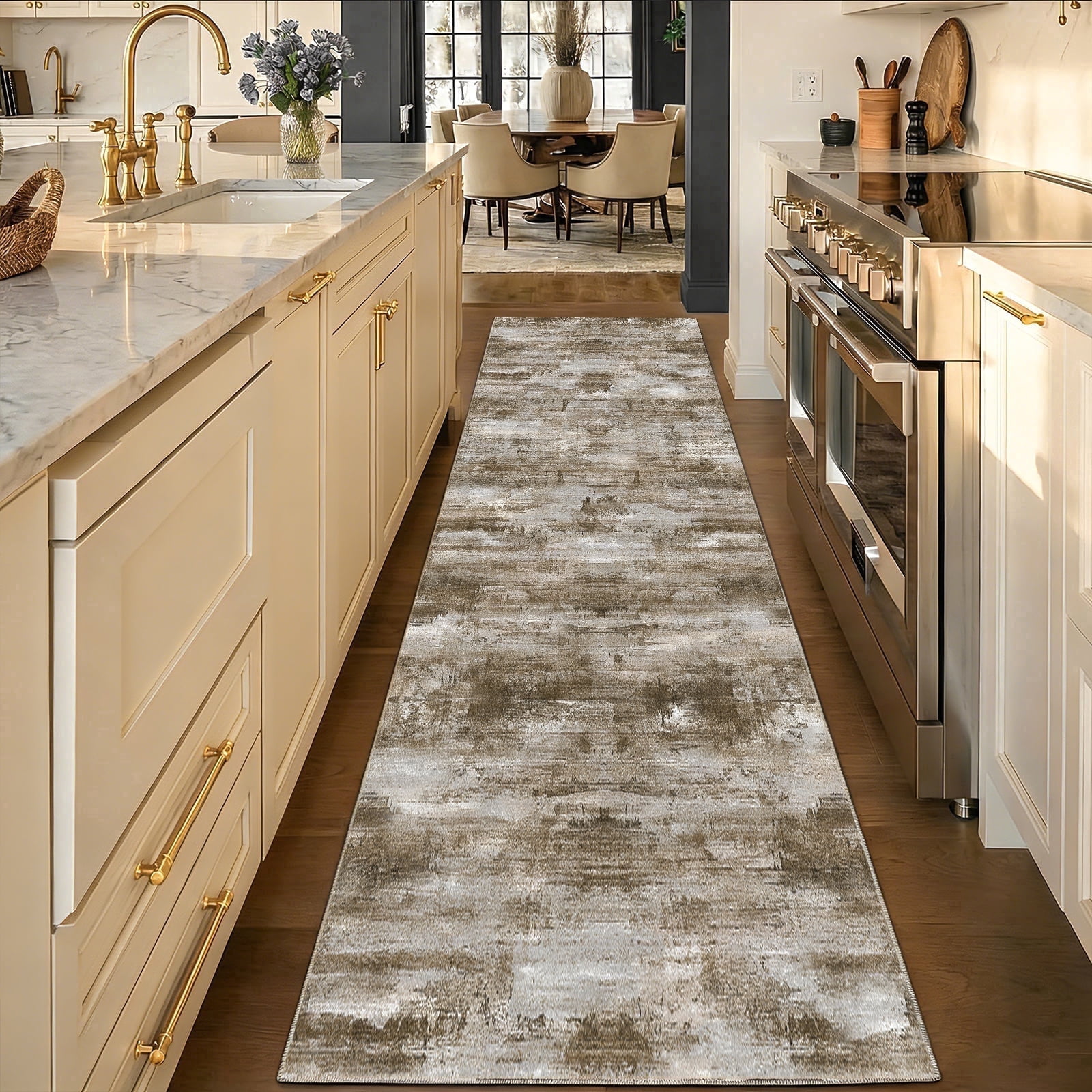 2'x8' Kitchen Runner Rug,Non-Slip Entryway Runner Laundry Rug,Boho Indoor Machine Washable Hallway Runner Rugs Throw Carpet for Living Room Bedroom Dining Room Hallway Kitchen