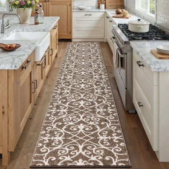 2'x10' Runner Rugs for Hallway, Yamaziot Farmhouse Kitchen Runner Laundry Room Rug, Non Slip Absorbent Resist Dirt Floor Mat Indoor Entrance Doormat