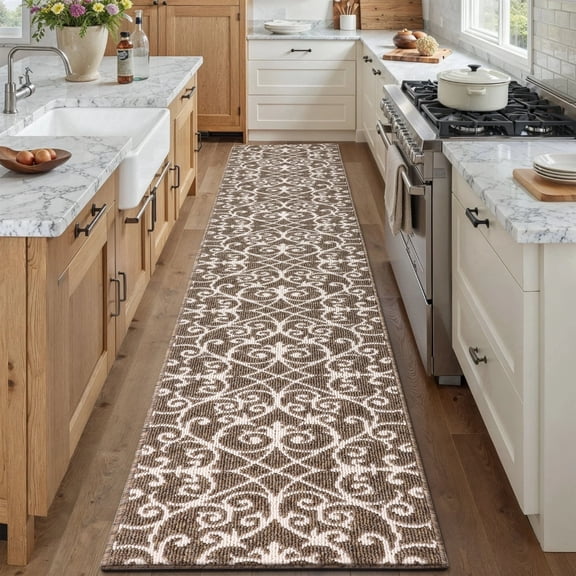 2'x10' Runner Rugs for Hallway, Yamaziot Farmhouse Kitchen Runner Laundry Room Rug, Non Slip Absorbent Resist Dirt Floor Mat Indoor Entrance Doormat