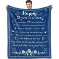 thumbnail image 1 of 2 year sober gifts for Women and Men, 2 year sobriety gifts for men, Sobriety Gifts for Women Men, AA Recovery Gifts Sobriety for Women 60"x 50" Blanket, Best Sobriety Gifts, Sober Gifts for Women, 1 of 6