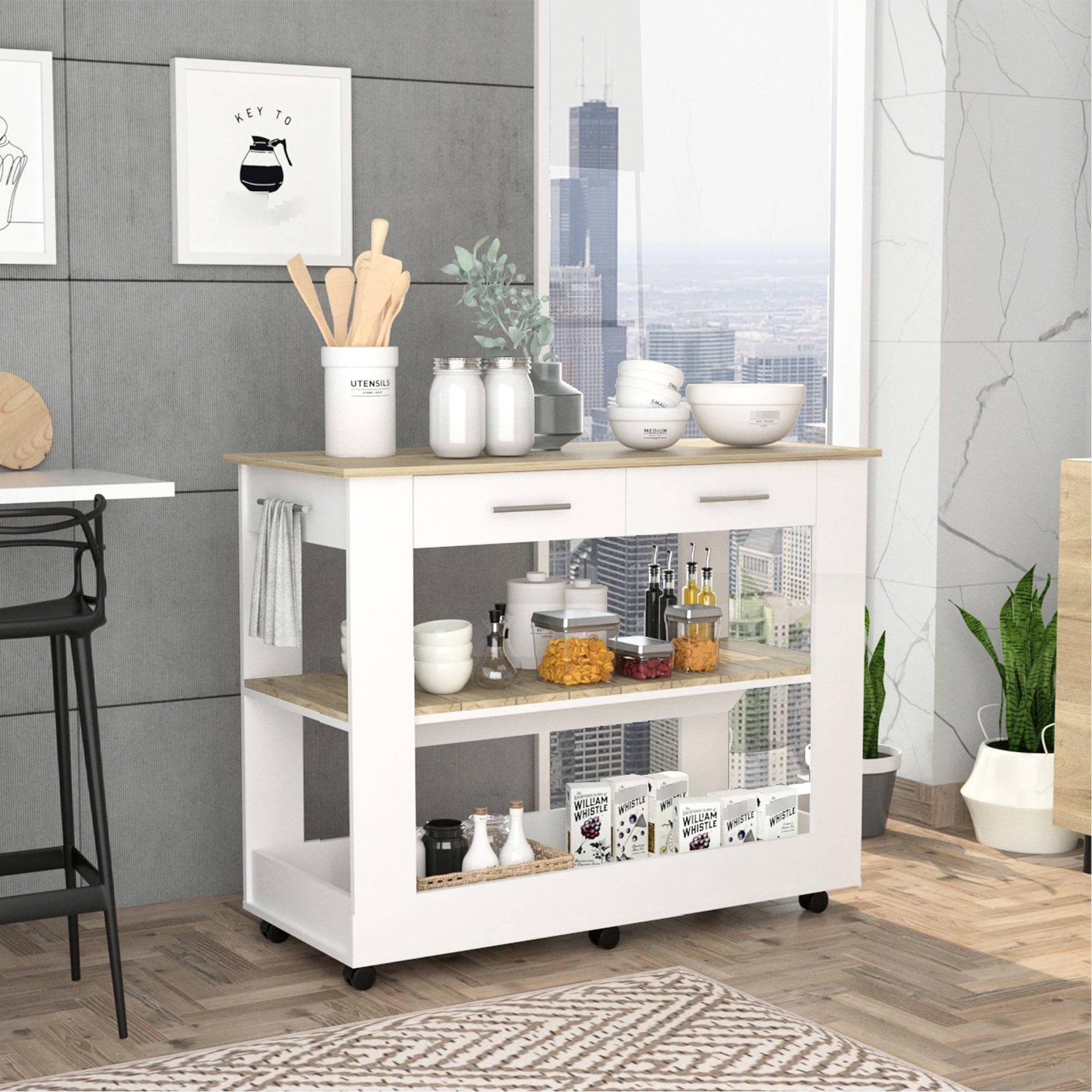 20.00-inch Deep Design - Two Drawers for Item Storage - Kitchen Space