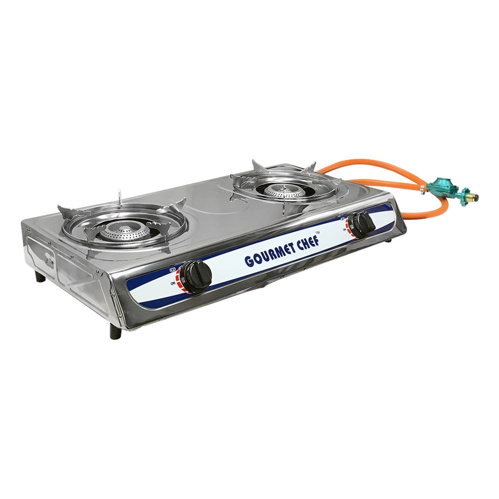 20,000 BTU Portable DOUBLE Burners Stove Range Propane Gas Stove