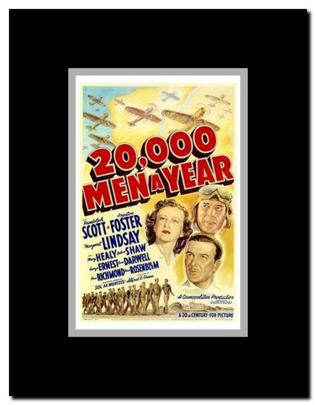 20 000 Men a Year Framed Movie Poster