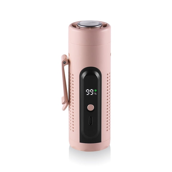 20,000 RPM Turbo Handheld Fan with Metal Cooling Plate 5-Speed Adjustable Portable Mini Fan LED Battery Level Display Includes Waist Clip and Flashlight Function. Ideal for Travel/Outdoor Use/Holida