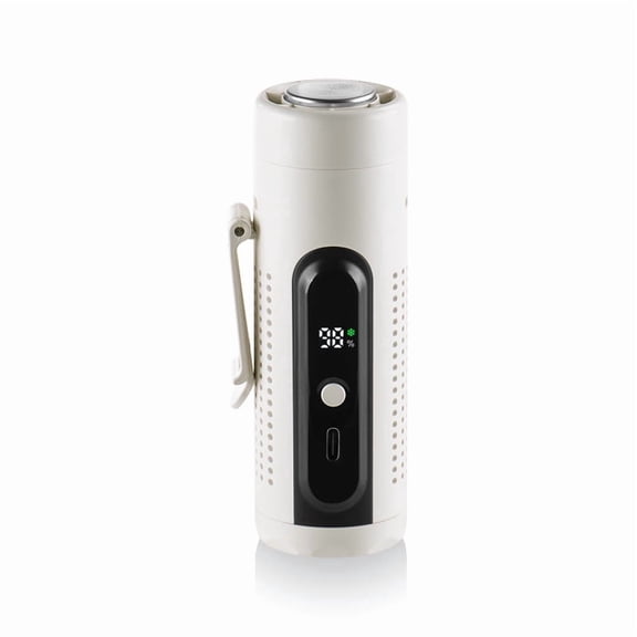 20,000 RPM Turbo Handheld Fan with Metal Cooling Plate 5-Speed Adjustable Portable Mini Fan LED Battery Level Display Includes Waist Clip and Flashlight Function. Ideal for Travel/Outdoor Use/Holida