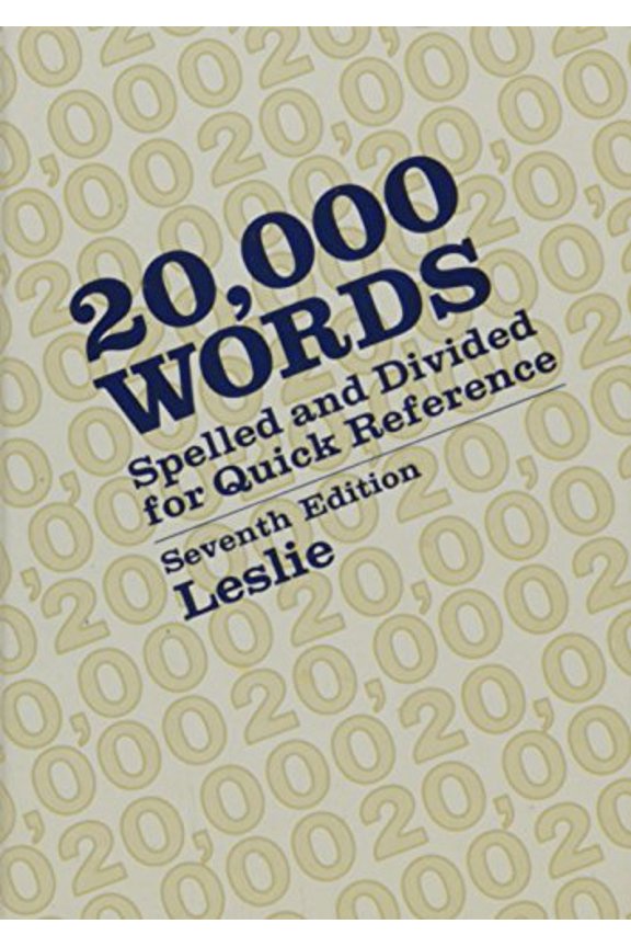 Pre-Owned 20,000 words: Spelled and divided for quick reference (Hardcover) 0070373930 9780070373938