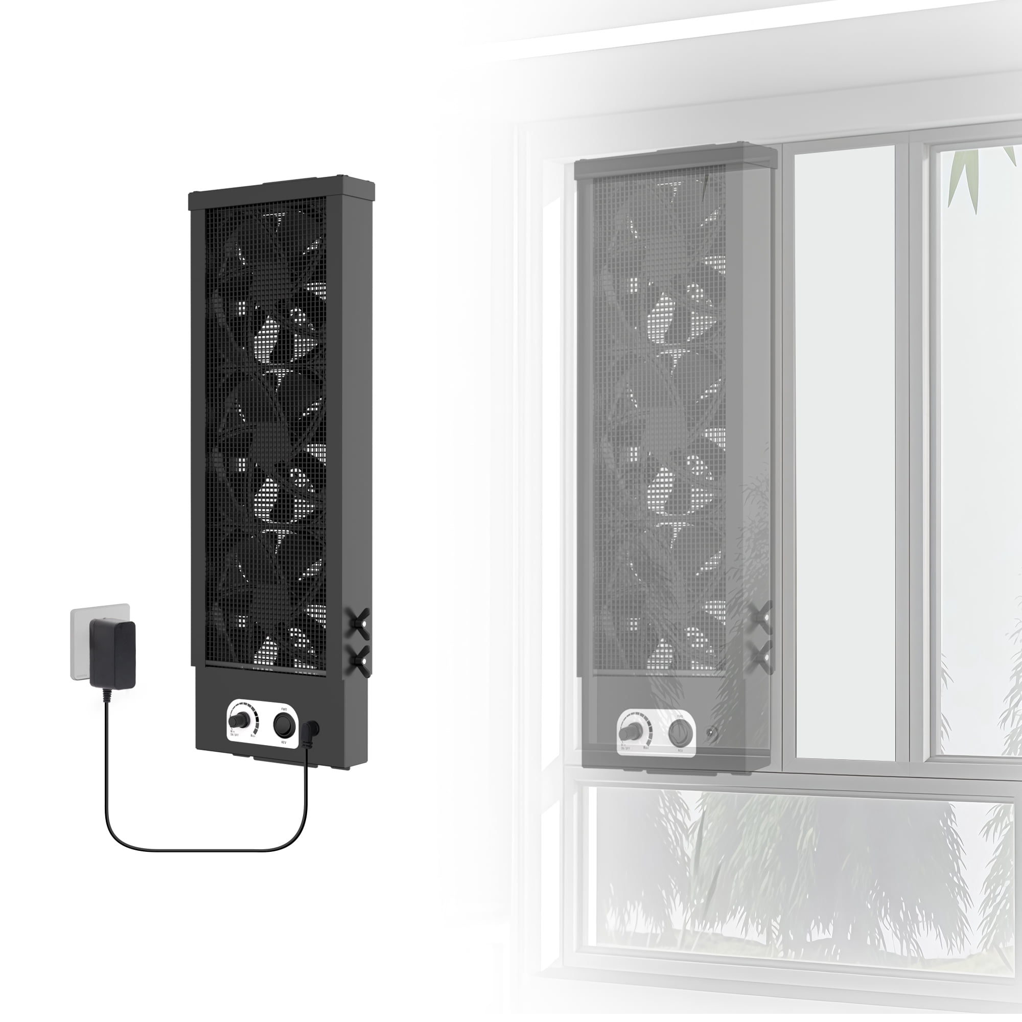Sliding Window Exhaust Fan Slim Vertical Window Fan For Sliding