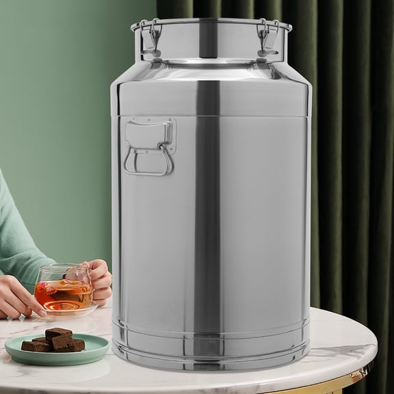 20.08Gal Sealed Stainless Steel Bucket - 304 Food-Grade Material, 11.81in Wide Mouth Opening - Ideal for Milk Shops, Home Use, and Commercial Kitchens