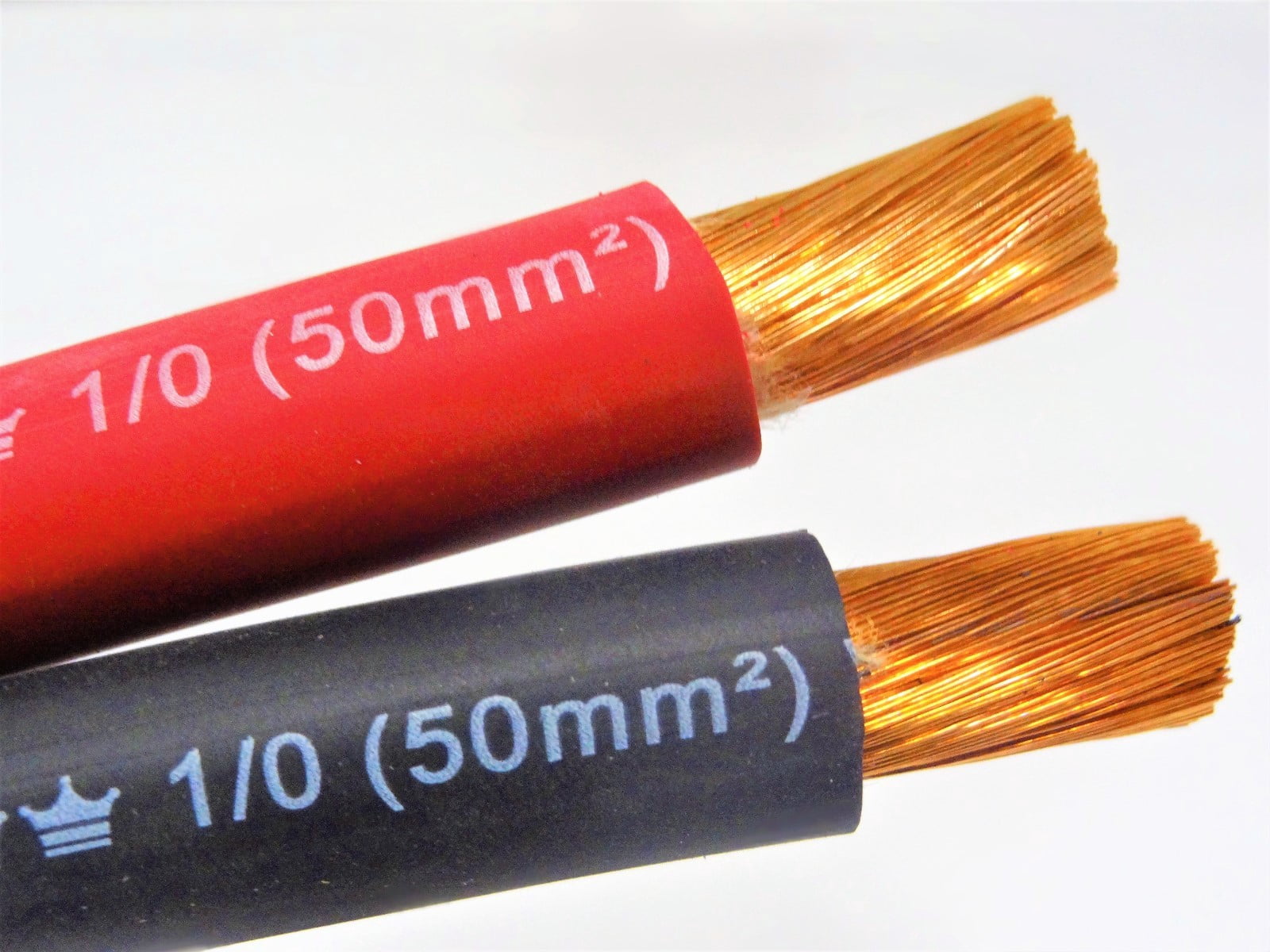 20' 1/0 EXCELENE AWG WELDING/BATTERY CABLE 10' RED 10' BLACK 600V MADE IN USA