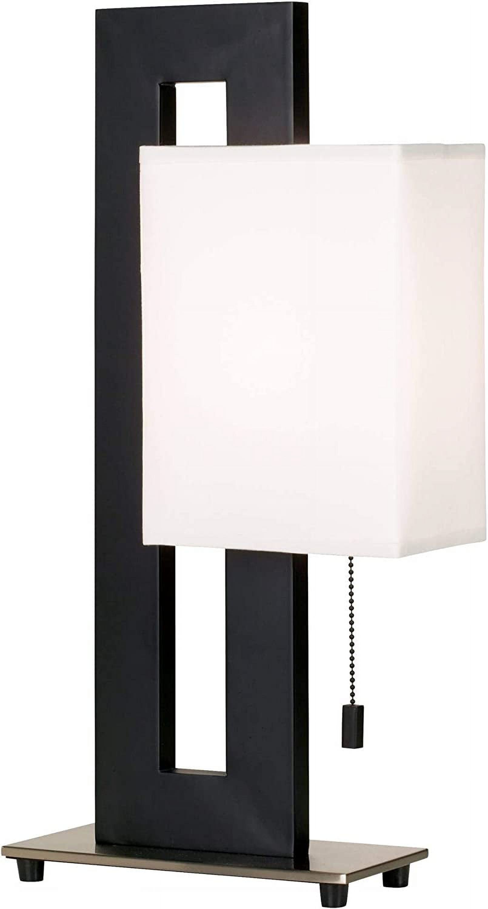 20 1/2" High Small Rectangular Modern Accent Table Lamp Pull Chain