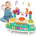 thumbnail image 1 of 20 in 1 Baby Musical Toys - Interactive Piano Keyboard Drum Set for Infant 6 9 12 18 Months, Toddlers 1-3, Early Learning Development Educational Toy, Birthday Gift for Boys Girls 1 2 3 4, 1 of 8