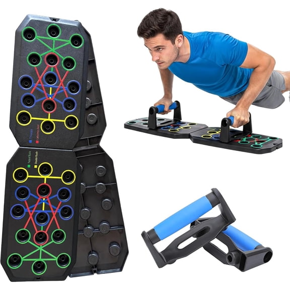 20 in 1 Push Up Board for Men - Multi Functional Pushup Board System, At Workout Equipment for Chest, Arms & - Professional Fitness Floor Exercise & Strength Equipment