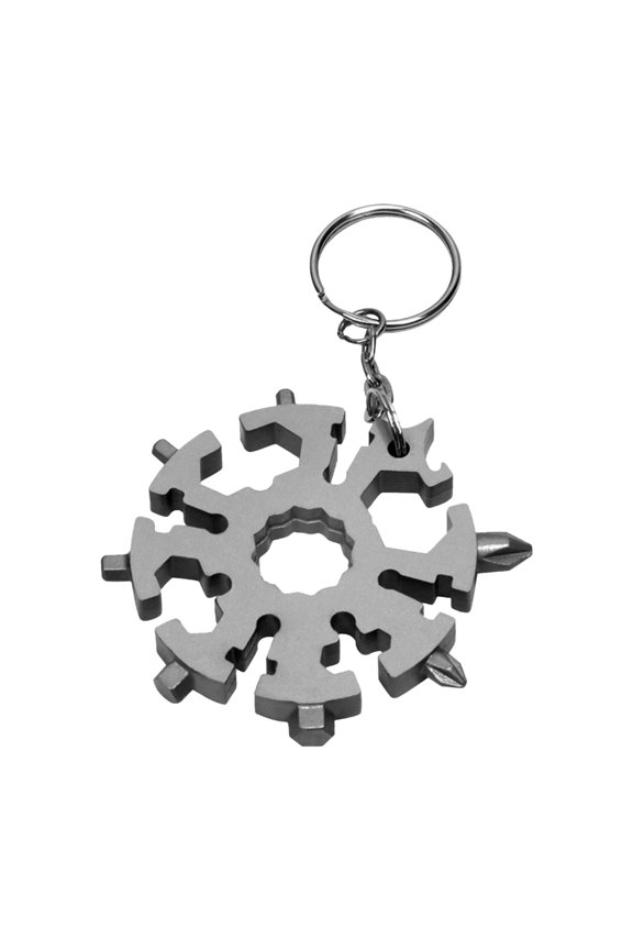 20 In 1 Snow-flake Multi-Tool With Keychain Snowflake Wrench Multifunction Bottle Opener Screwdriver Kit Hand DIY Tool Adventure Tool for Outdoor Travel Camping