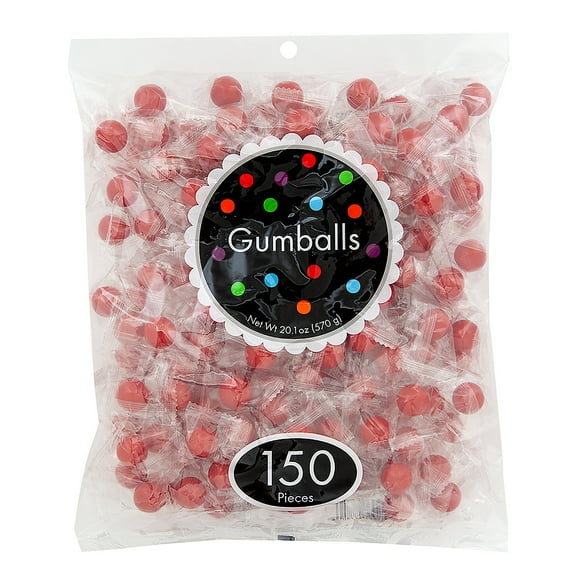 20.1 oz. Individually Wrapped Red Cherry Gumballs - 150 Pcs.