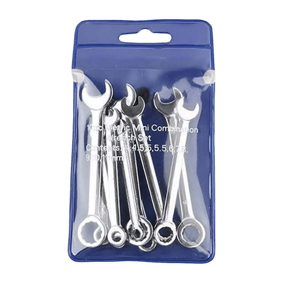 20/10 Pcs Mini Wrenches Set, Thin Metric SAE Combination Wrenches Set Box and OpenEnd Wrenches for Car Bike Furniture Repairs, 4-11mm and 5/32"-7/16"