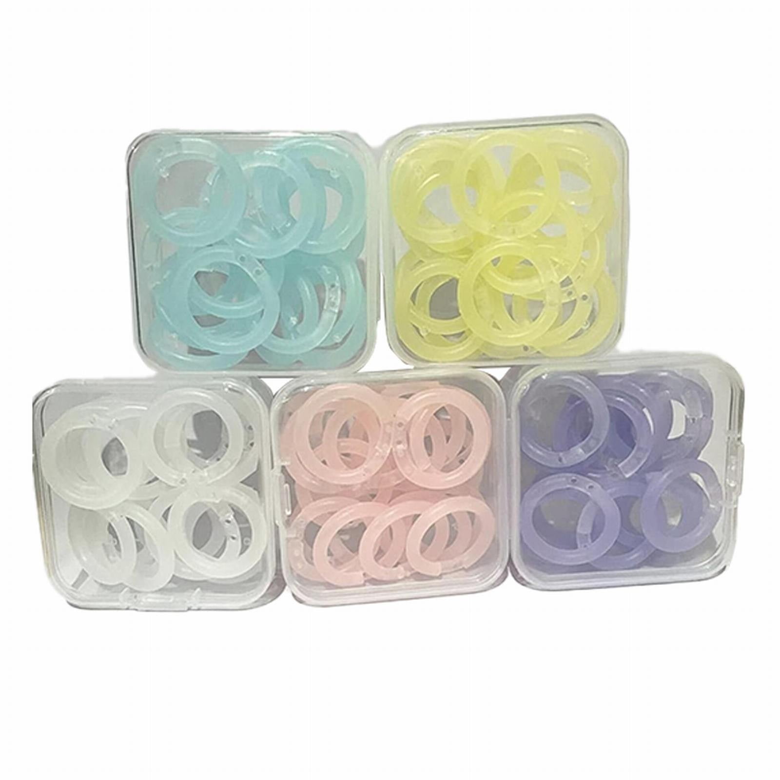 20/100 Pieces Plastic Rings Plastic Loose Leaf Rings Multi Color ...