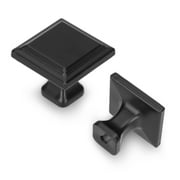 20/10pcs Modern Cabinet Knobs Flat Black Cabinet Door Knobs,  1.2in Diameter Kitchen Cabinet Knobs Dresser Drawer Knobs, Solid Black Hardware Square Drawer Handles and Pulls for Cupboard Closet