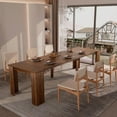 thumbnail image 1 of 20"-118" Extendable Dining Table for 2-12 People, Modern Modular Extension Table, Space-Saving Extra Long Folding Dining Table, Multifunctional Conference Meeting Table, Walnut, 1 of 8