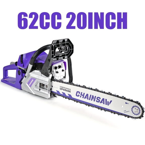20/12 Inch 62CC/25CC Gasoline Chainsaw, Professional Wood Cutting & Tree Trimming Tool, Ideal for Fallen Tree Removal & Blizzard Preparation, Perfect for Men’s Gardening