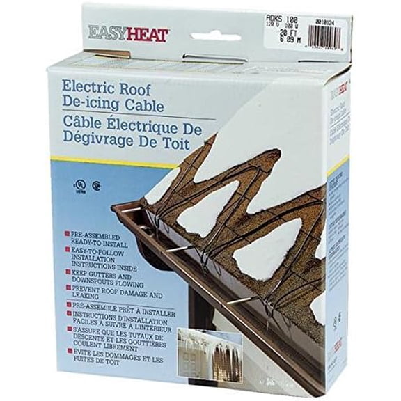 20' 120V 5W Roof Shingle Down Spout Gutter De-Icing Cable ADKS100$$Tools & Hardware Other