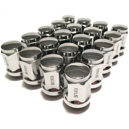 (20) 12x1.75 Chrome Bulge Acorn Lug Nuts Ford