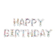 Multi-Color Happy Birthday Confetti Metallic Foil Balloon Banner, 16 Pieces, by Way To Celebrate