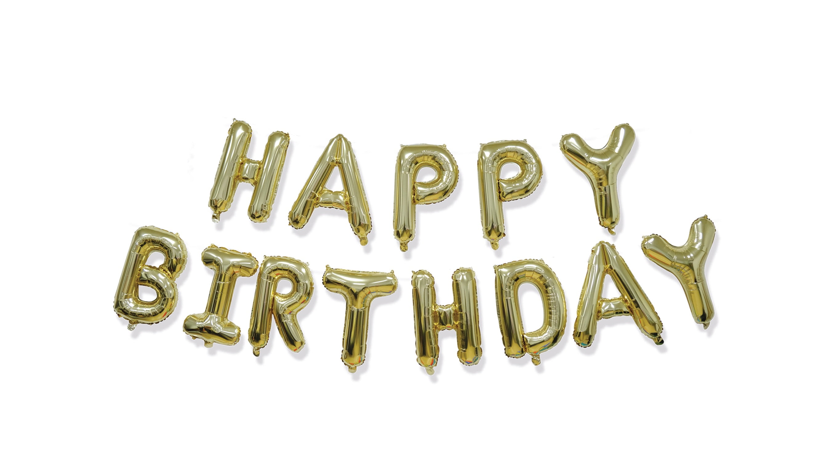 Gold Foil Happy Birthday Alphabet Balloon Banner