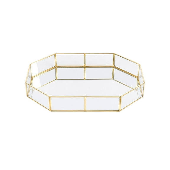 (20*14.5*4.5cm) Geometric glass storage tray