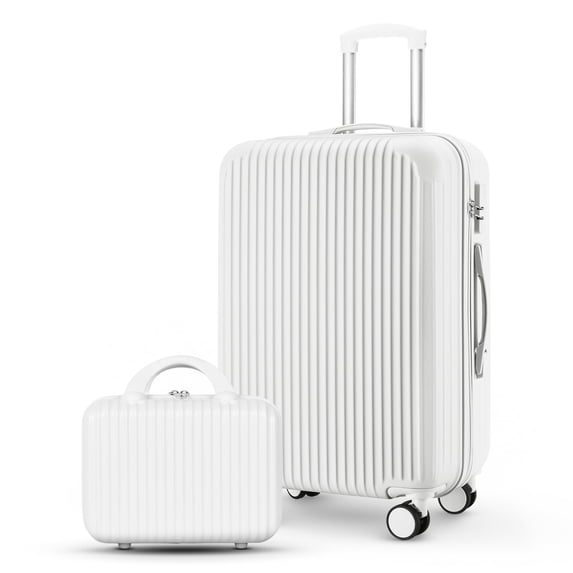 2-Piece Carry-on Luggage Set, ABS/PC Hard Shell, Lightweight & Durable ...