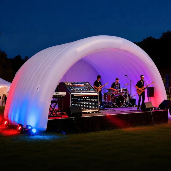 Sewinfla Inflatable Event Stage Tent with Built-in Blower Dome Stage Cover for Indoor Outdoor Events Fairs Concerts Portable 20x15x13ft