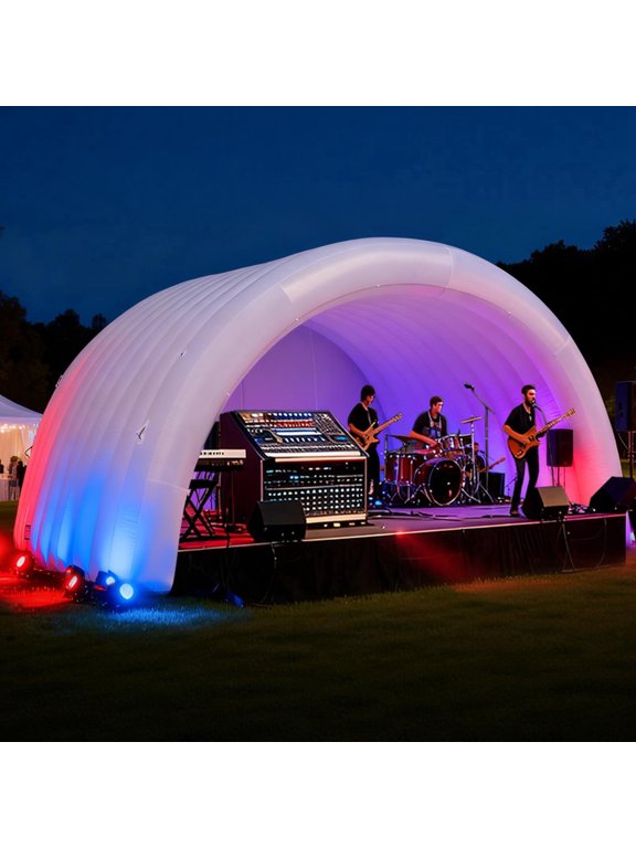 Inflatable Event Stage Tent with Built-in Blower Dome Stage Cover for Indoor Outdoor Events Fairs Concerts Portable 20x15x13ft