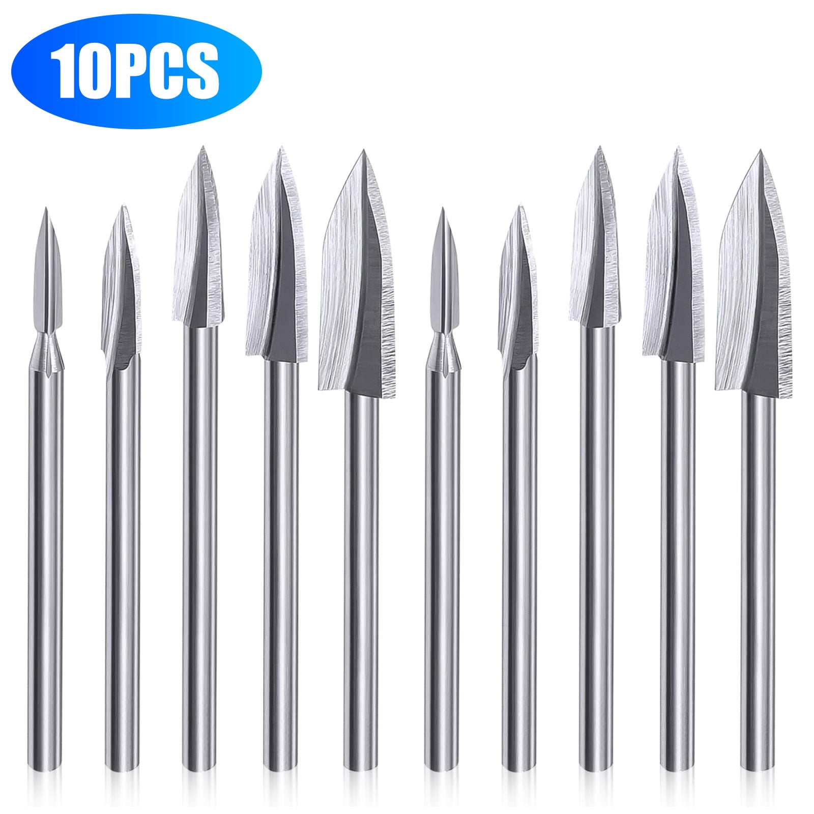20/15Pcs HSS Wood Engraving Carving Drill Bits Rotary Burrs Tool Set