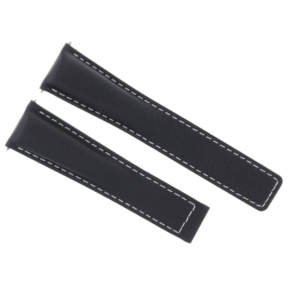 20/16MM LEATHER WATCH STRAP BAND FOR TAG HEUER MONZA DEPLOYMENT CLASP BLACK WS
