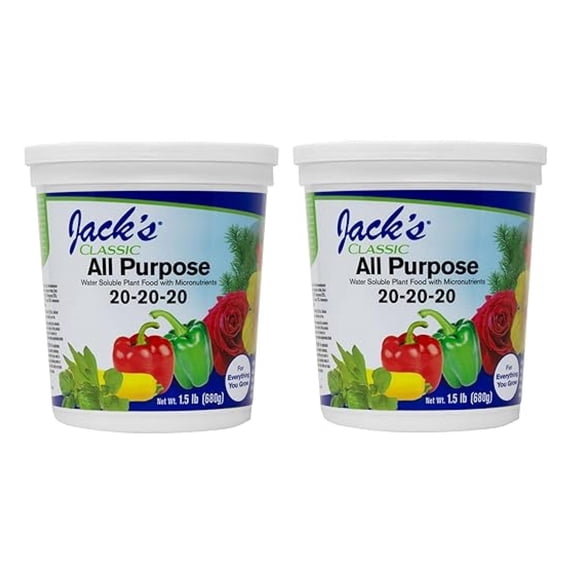 20-20-20 All Purpose Water-Soluble Fertilizer with Micronutrients to Provide General Growth on All Plants, 1.5lbs, 2 Pack
