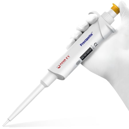 FOUR E's Scientific 0.1-2µL Pipette, High Accurate Single-Channel Pipettor, Adjustable Variable Volume Micropipette for Laboratory
