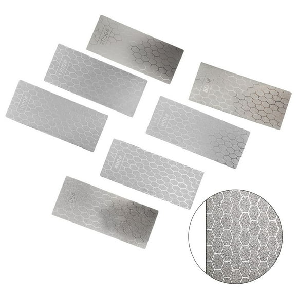 20-2000Grit Professional Diamond Grinding Knifes Sharpener Sharpening Stone Plate Kitchen Chef Whetstone Honey-Comb Pattern 1200 Fangkenuo