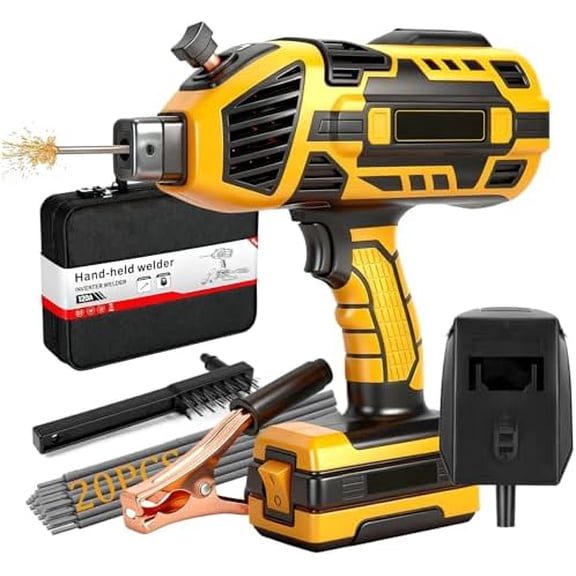 20-200A Portable Welding Machine 110V, Handheld Variable Current Adjustment MMA ARC Welder Machine With Display & IGBT Inverter, Soldadoras Porttiles Para for 1/16''-1/8'' Welding Rod