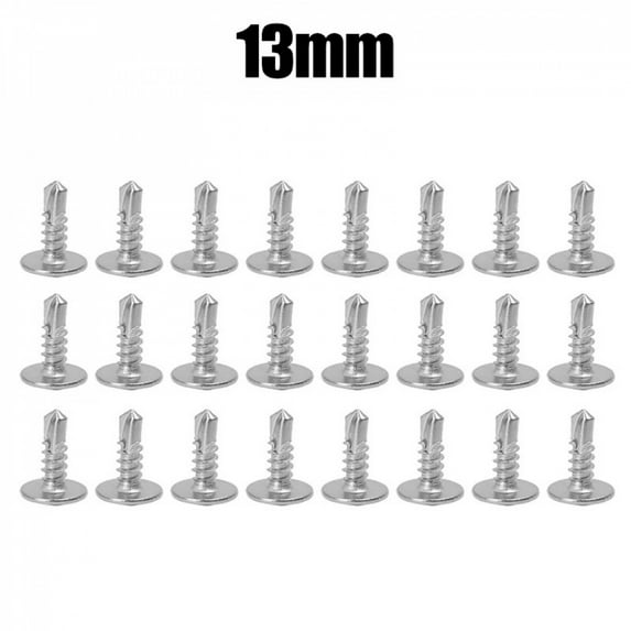 25 Pack #10 X 2" Truss Head Sheet Metal Screws - Stainless Steel Phillips Self-Tapping Screws
