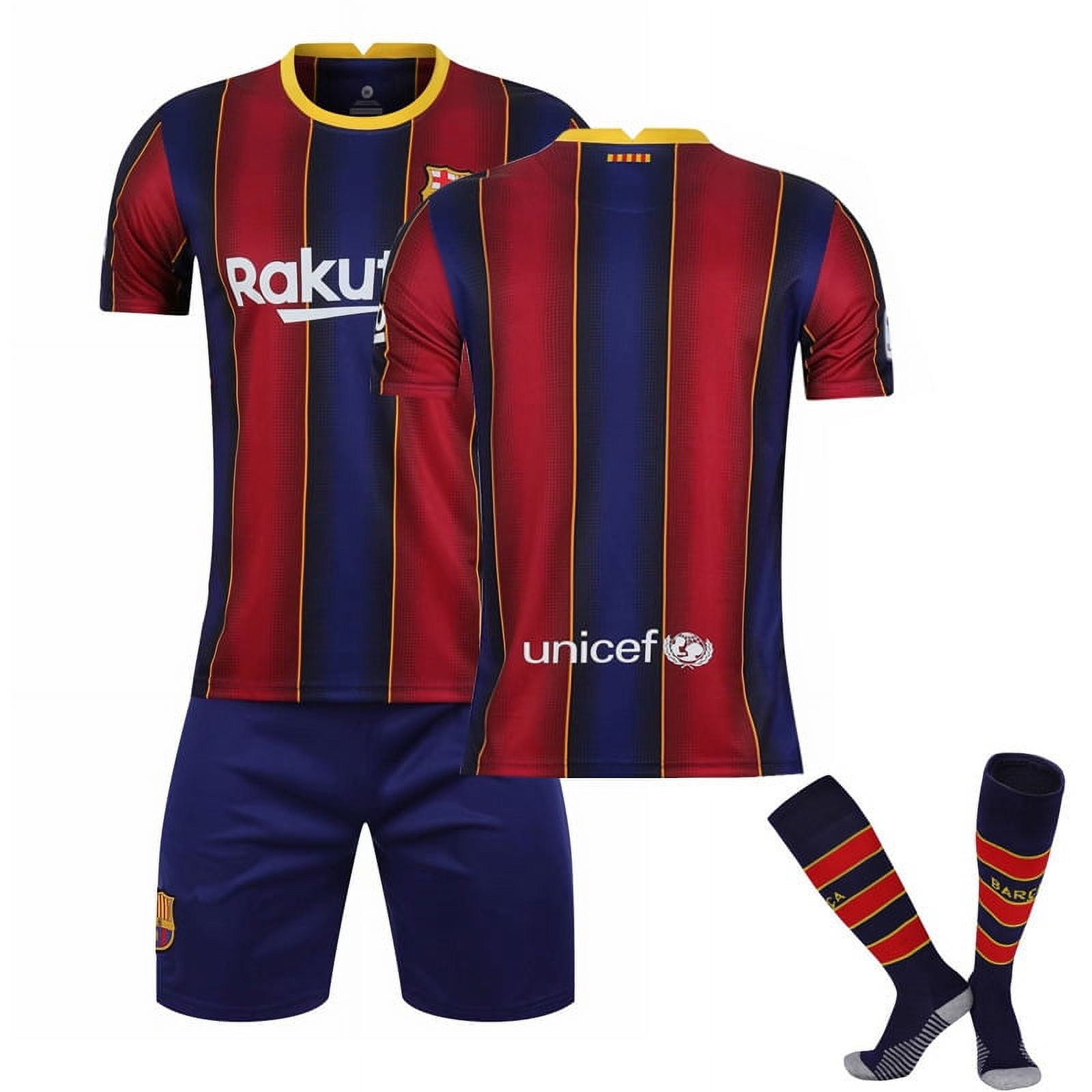 20-21 Barcelona Jersey Home And Away Black, Gold, And Pink 10 Messi ...